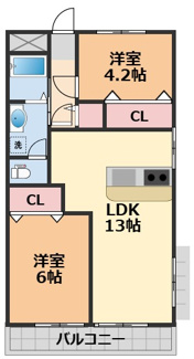 【間取り】 | メゾンハイツ西山