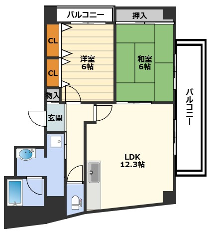 グランドール有本の間取り