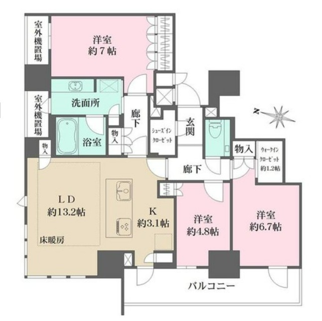 ザ・パークハウス大阪梅田タワーの間取り
