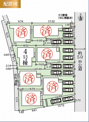 綾瀬市小園6期　新築一戸建て　４号棟　全7棟の区画図|綾瀬市小園6期　新築一戸建て　全7棟