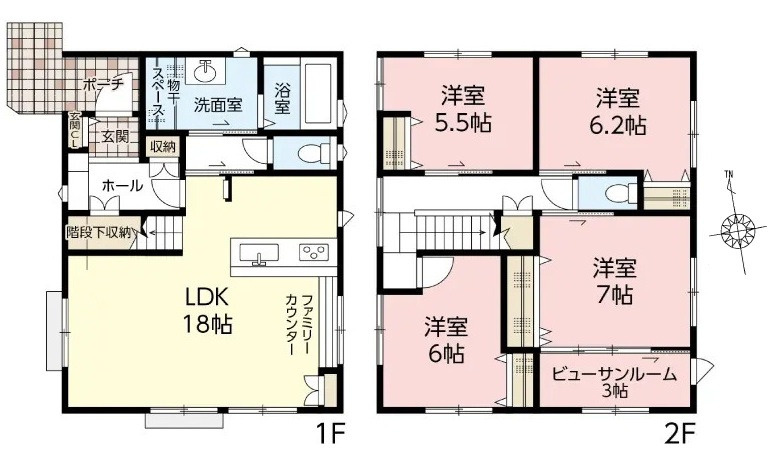 広島市安佐南区伴東1丁目　新築一戸建ての間取り