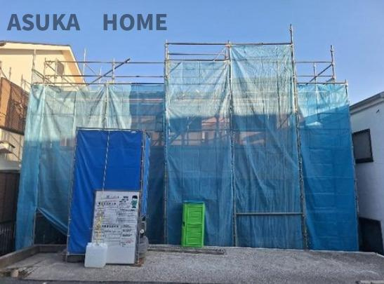 南区六ッ川２丁目の外観|ただいま建築中の物件の外観です。前面の間口が９m59あります。
