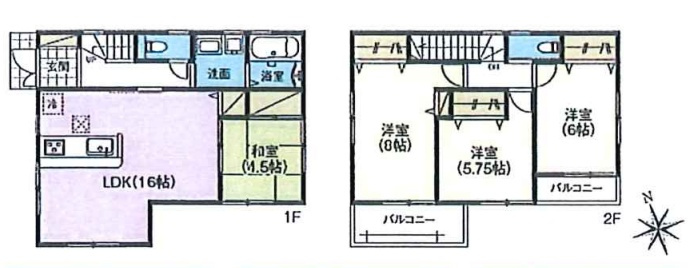 八幡市八幡隅田口　第2期　新築一戸建ての間取り|2号地