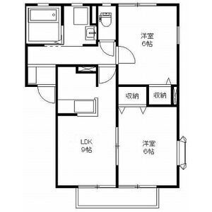【間取り】 | ファミーユまつばら　(ペット仕様)