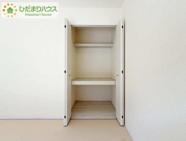 いわき市平南白土２期　新築戸建　4号棟の収納|"和室にも大容量のクローゼット完備！
お布団やお子様のおもちゃなどがスッキリ収納できますね(^^♪"