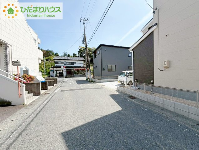 いわき市平南白土２期　新築戸建　4号棟の前面道路含む現地写真|閑静な住宅地で叶える静かな暮らし(^^)/