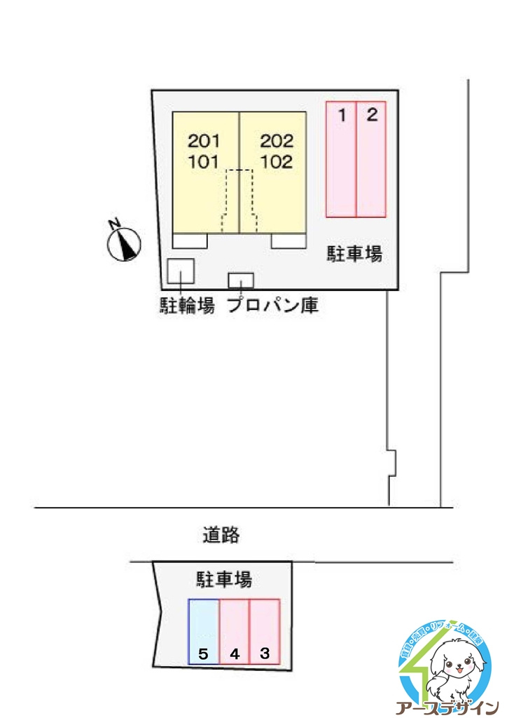 プリムローズ　テラスの駐車場