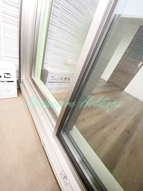 平塚市袖ケ浜のアパートのバルコニー