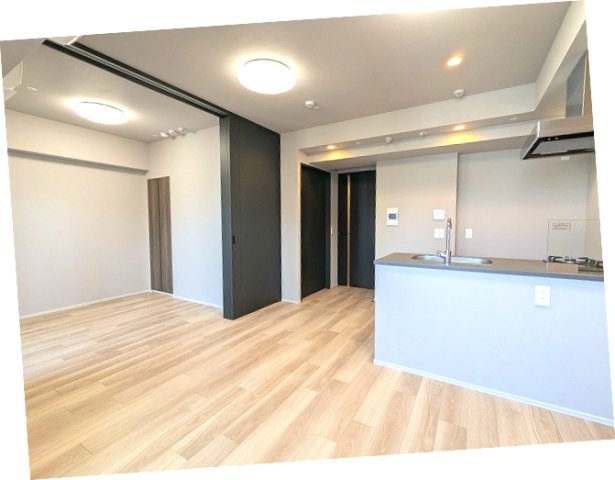 THE LIONS forsia文京湯島の居間・リビング|インターネット無料、カウンターキッチン、全室にエアコンと照明付きです