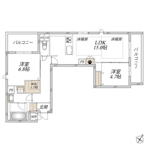 ヴィクトワール南流山の間取り