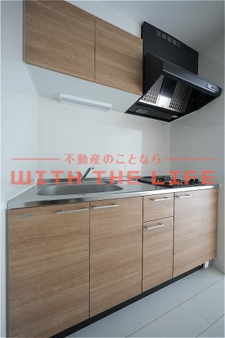 ラルヴェール試験場前Ⅲ【10.000円キャッシュバック対象物件】のキッチン|コンパクトなキッチンで掃除もラクラク