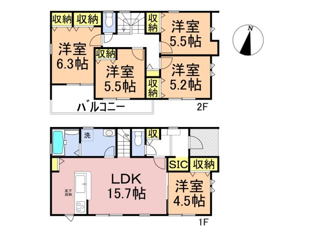 リーブルガーデン　羽島市竹鼻町狐穴（竹鼻駅）　全２区画分譲の間取り|■１号棟　■ヤマダ不動産　株式会社リライフ　
■夢のマイホーム購入をフルサポートします！