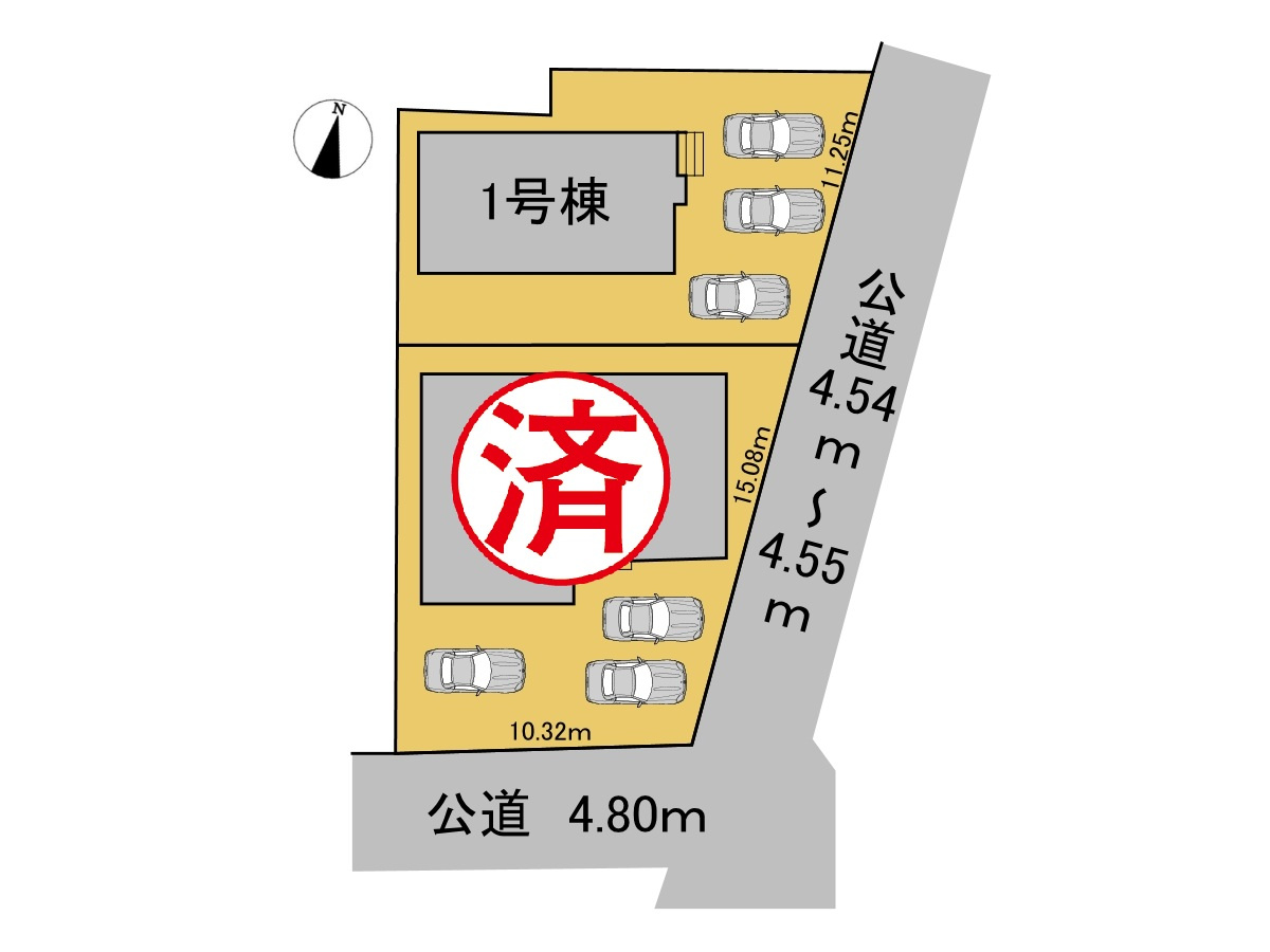 リーブルガーデン　羽島市竹鼻駅　全２区画分譲の区画図|■区画図
■YAMADA電機の　ヤマダ不動産　株式会社リライフ　
いつでもお問合わせ下さい。