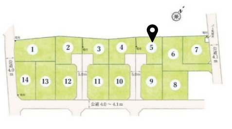 鴻巣市小松1丁目　新築一戸建て　14区画　05の区画図