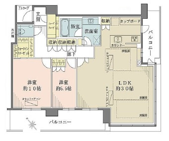 ザ・パークハウス中之島タワーの間取り