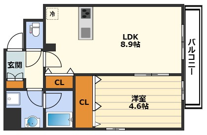 ルフォンプログレ南森町の間取り