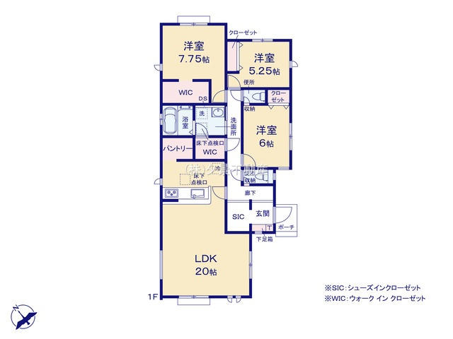 《仲介手数料無料》久喜市中妻1730新築一戸建てグラファーレの間取り