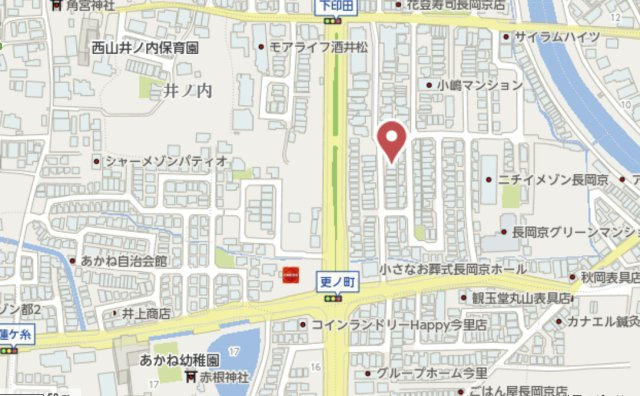 長岡京市今里更ノ町　新築戸建の地図