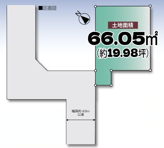 坂戸市千代田二丁目売地の土地図