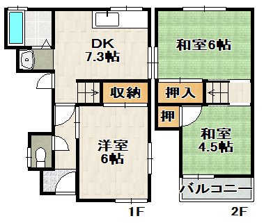 安倉南4丁目戸建の間取り