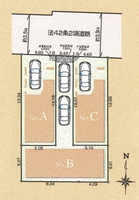【区画図】 | 中野区沼袋２丁目　新築戸建て　C号棟 | 沼袋駅徒歩8分の好立地に全3棟が誕生です