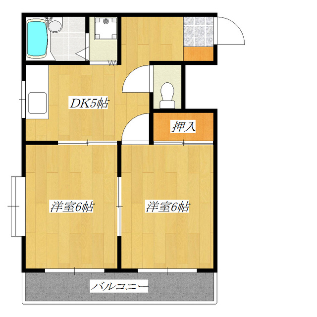 サンライズコーポの間取り|オールフローリングになりました！
