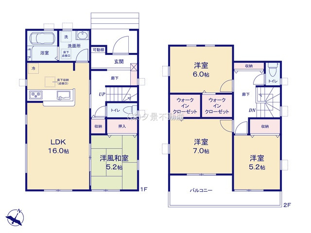 《仲介手数料無料》白岡市白岡704-1新築一戸建てリーブルガーデンの間取り