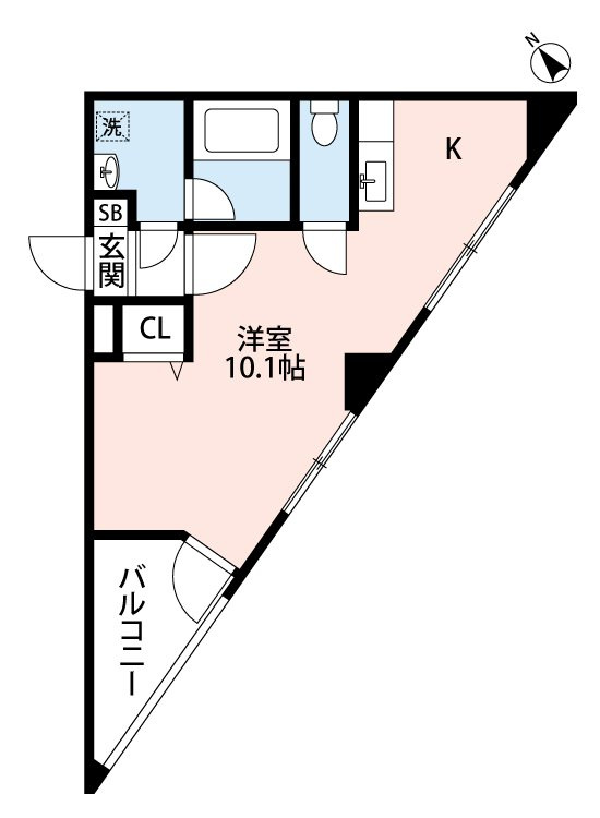 熊本市中央区水前寺３丁目の賃貸マンションの間取り