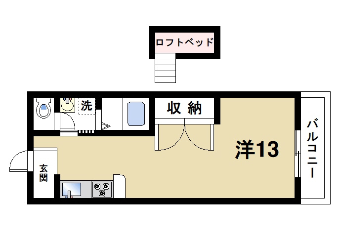 メゾンフェミニ富雄の間取り