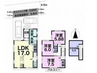 山科区川田御輿塚町　新築戸建の画像
