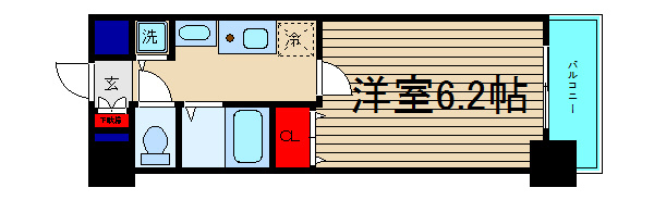 ライジングコート岸里玉出駅前の間取り