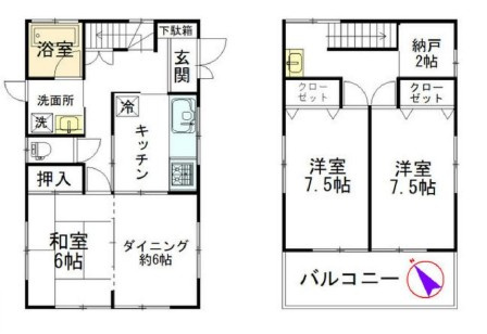 【間取り】 | 深谷市東方　1080万　中古