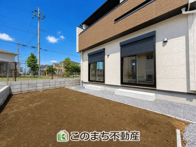 ブルーミングガーデン宇都宮市五代2丁目の庭|大きなお庭でご家族や友人を招いてＢＢＱもできますね！お子様の水遊びにもぴったりです☆