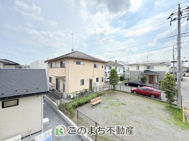 ブルーミングガーデン宇都宮市五代2丁目の展望|家の前には公園が見える展望ございます。