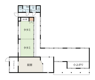 【間取り】 | 桜川市真壁町亀熊　貸店舗