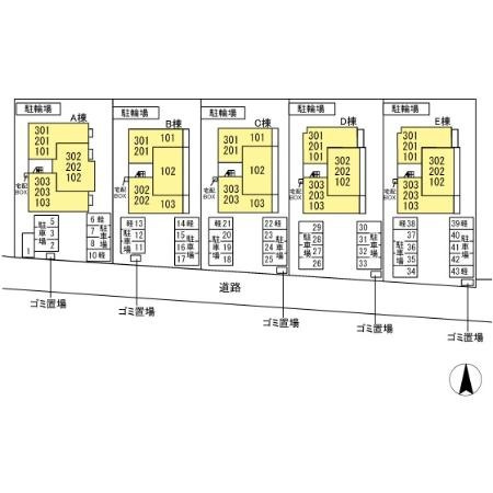 ハイピクチャー　　E棟の区画図