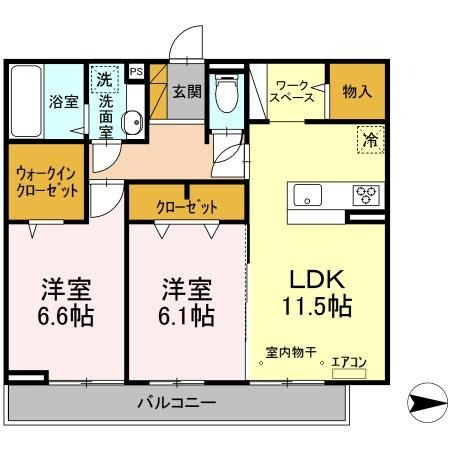 ハイピクチャー　　E棟の間取り