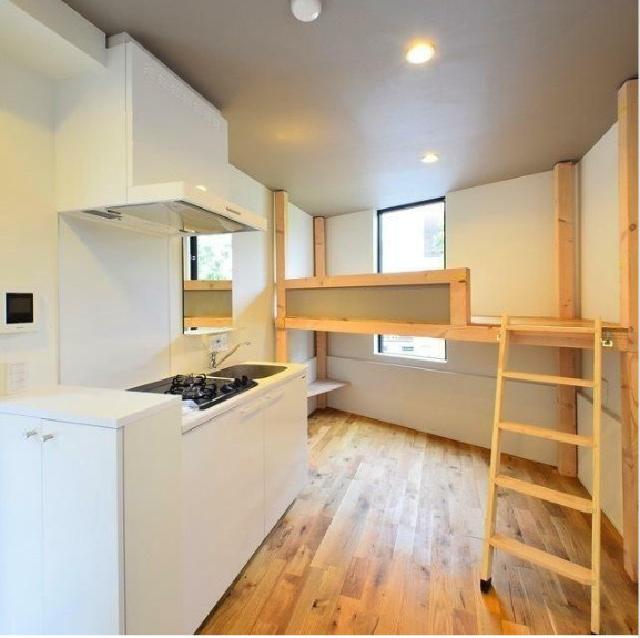 祖師谷アパートメントWの居間・リビング