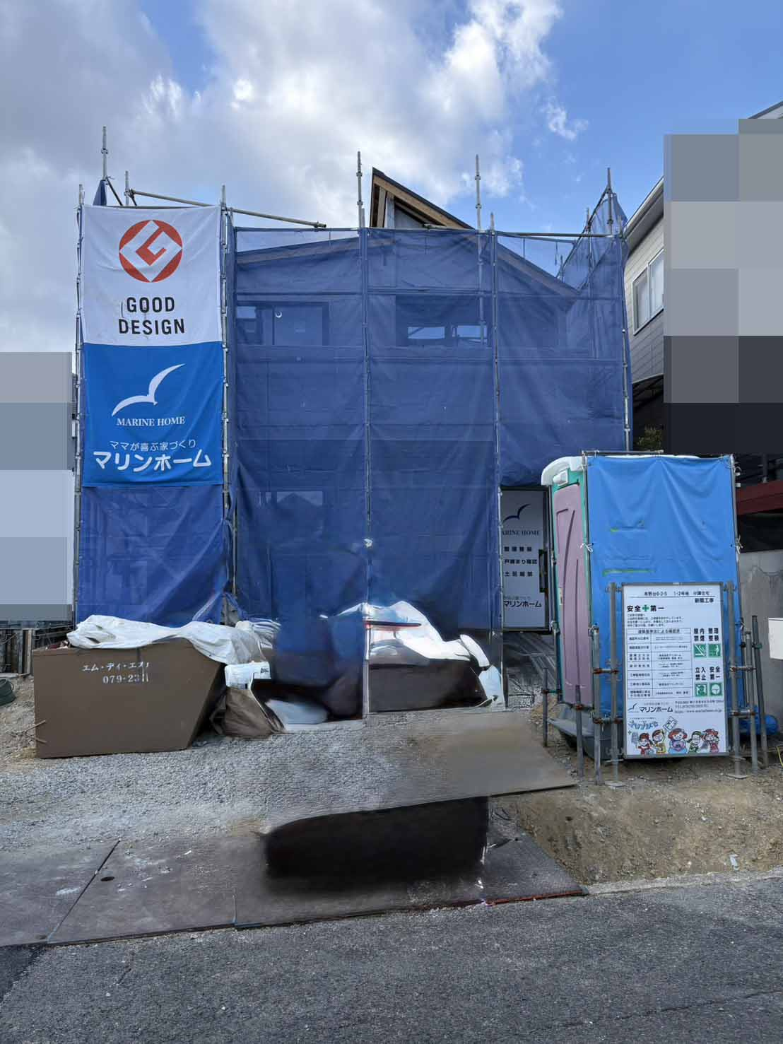 有野台６丁目マリンホーム施工新築一戸建２号地の外観|おしゃれな外観です