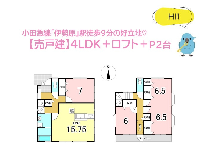 伊勢原市桜台４丁目　中古戸建　44.34坪