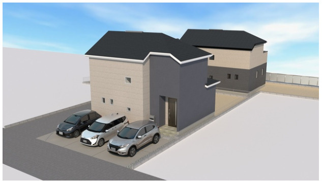 売新築戸建　静岡市清水区三保の完成予想図|外観パース