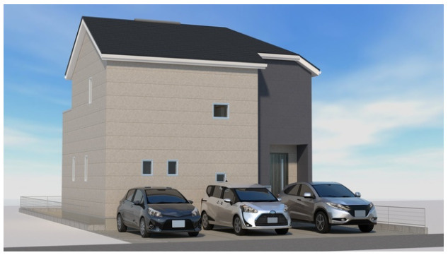 売新築戸建　静岡市清水区三保の完成予想図|外観パース