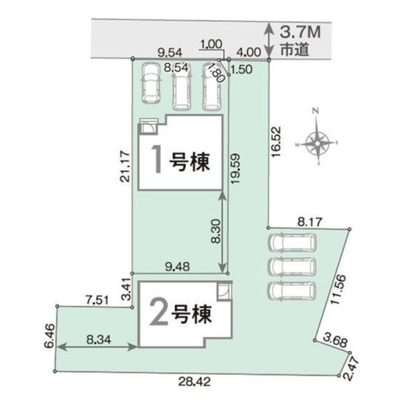 売新築戸建　静岡市清水区三保の区画図