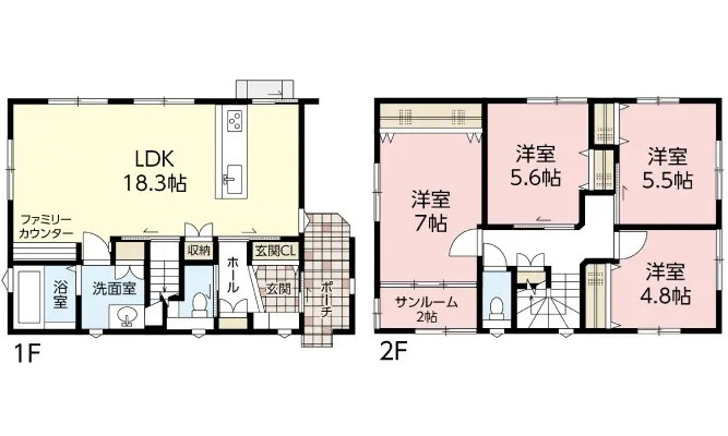 安芸北区落合南3丁目の間取り