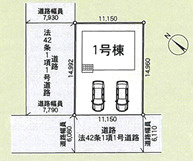 つくば市森の里第6　新築戸建の区画図