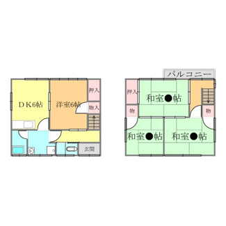 【間取り】 | 北久米町431戸建　2階建て