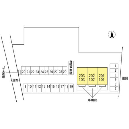 フラッツ福井東町の区画図