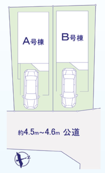 戸塚区汲沢8丁目 新築戸建 4280万円の区画図