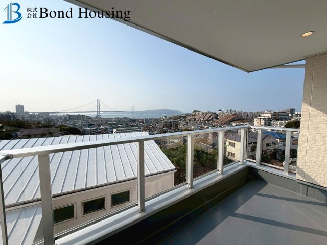 明石海峡大橋望めます　西舞子9丁目　新築限定1棟のバルコニー