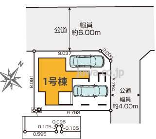 【新築分譲住宅】川越市熊野町の区画図